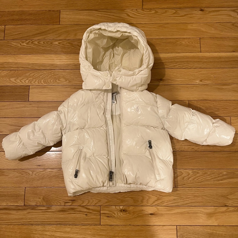 Ralph Lauren Down Puffer Jacket with Hood Size 18M EUC